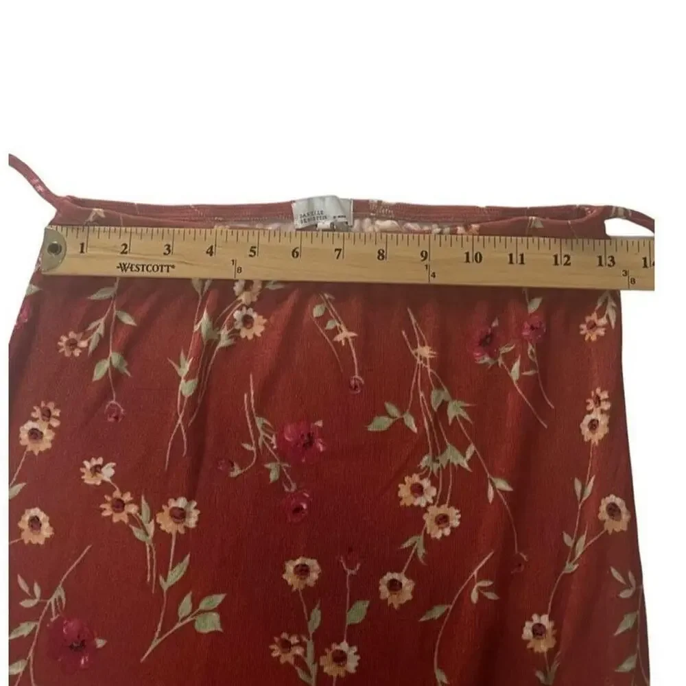 Danielle Bernstein By WeWoreWhat Roses And Daisies‎ Pull On Tie Skirt Small New